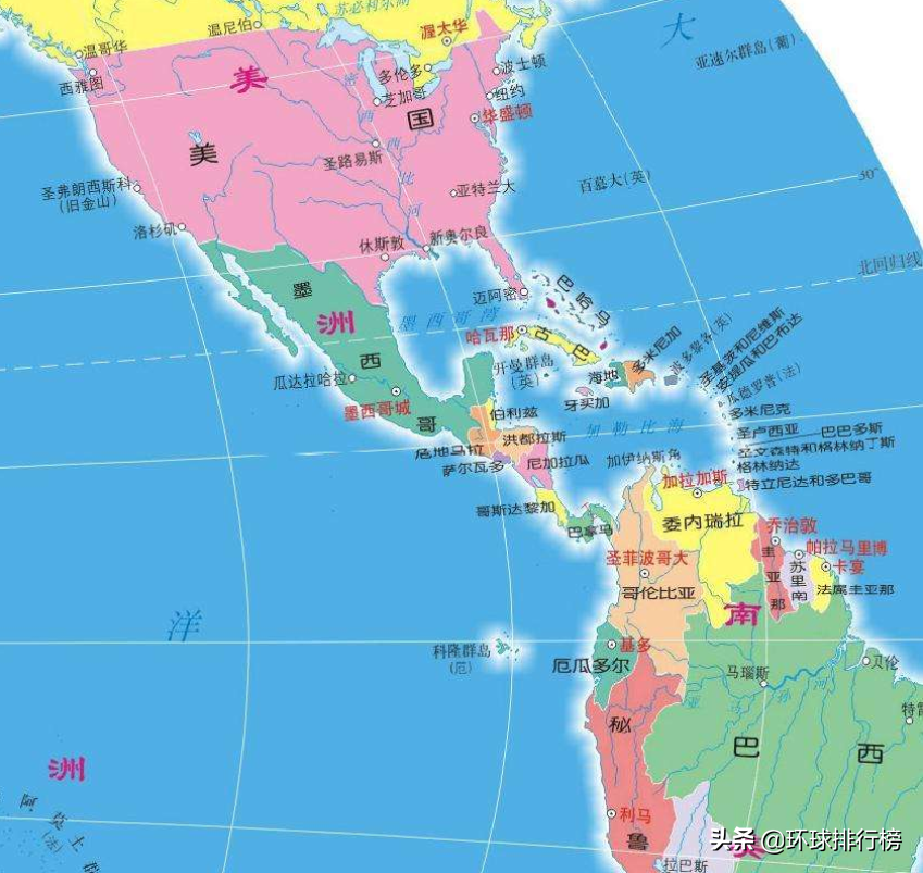 南美洲及安的列斯群岛图片