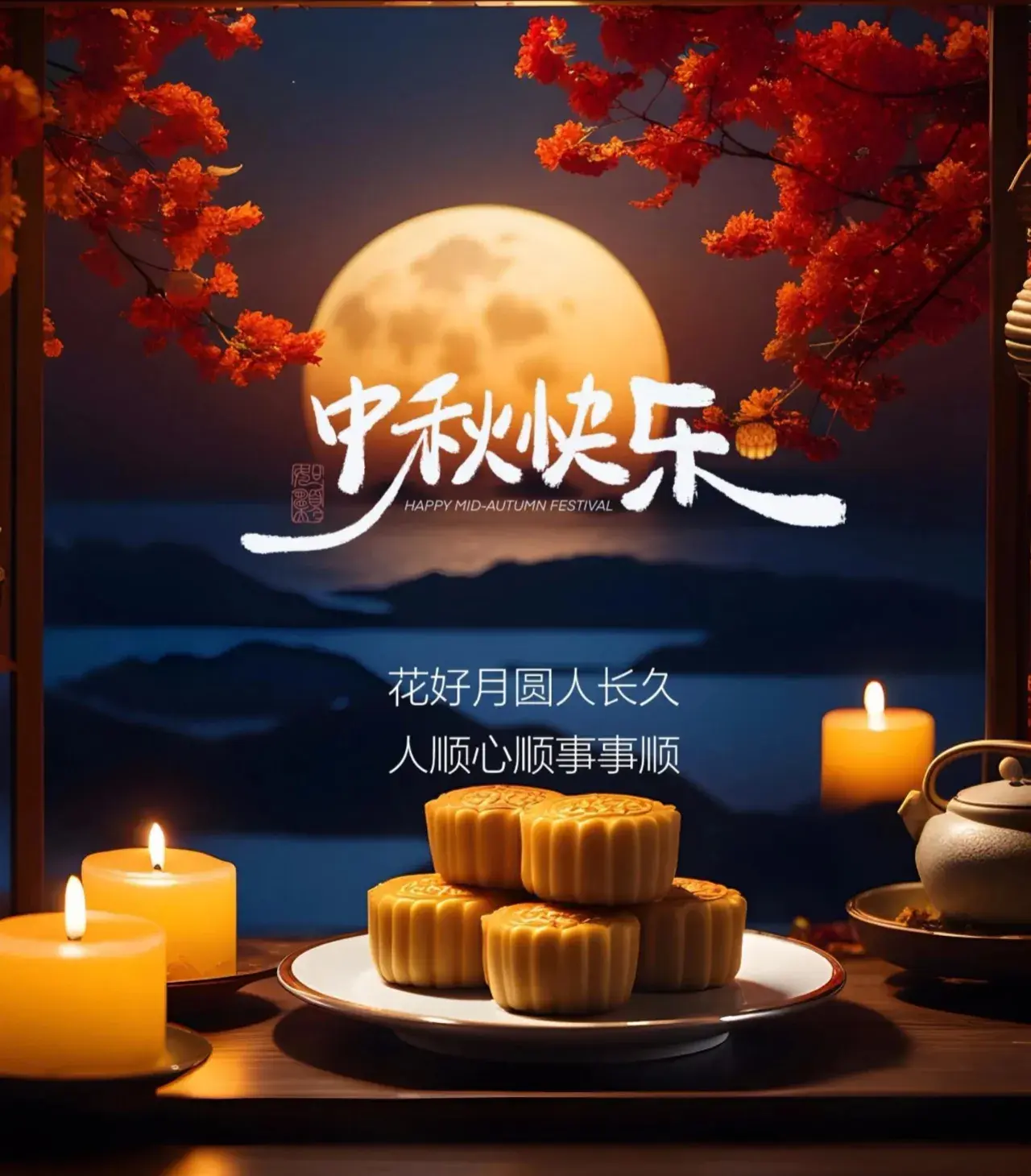 中秋祝福的佳句20句，月圆人团圆，幸福满满